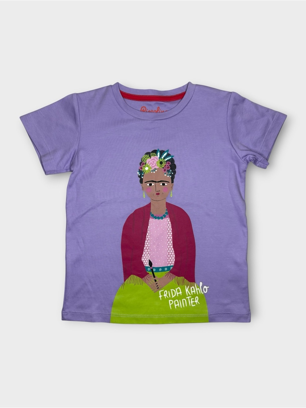 Piccolina Frida Kahlo Painter Graphic Purple Shirt